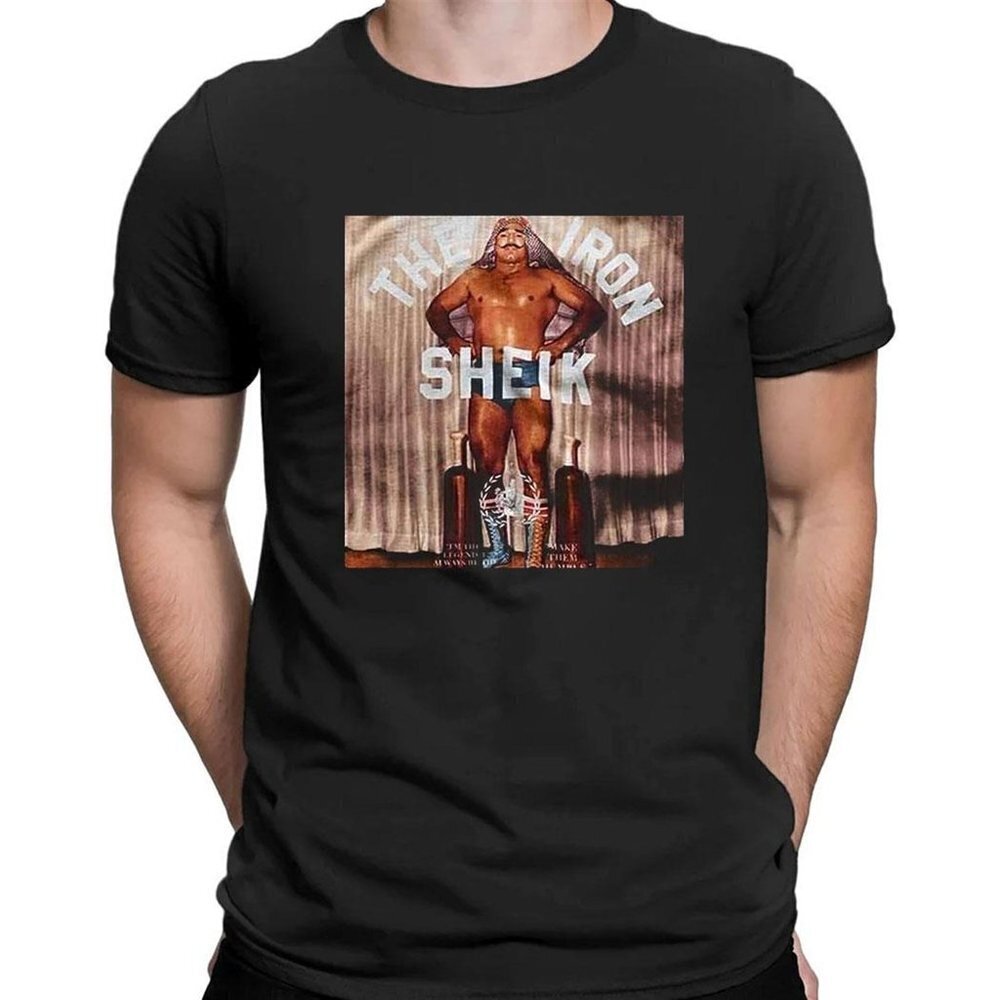 Iron Sheik Wrestling Legend Retro Sports Fan Graphic T-Shirt